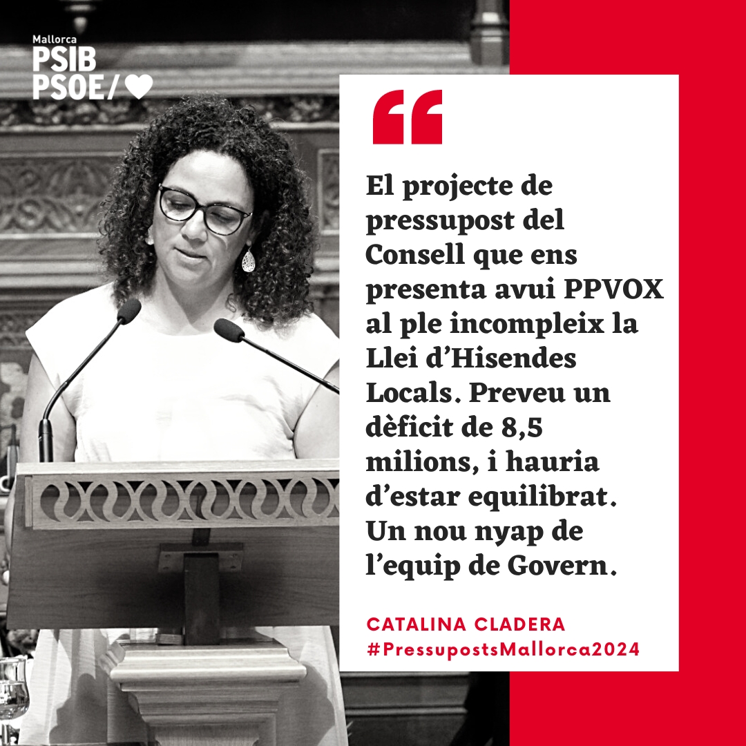 Acaba la meva intervenció incial al debat dels #PressupostsMallorca2024

🧵A continuació vos deix un fil amb el més destacat 👇🏼