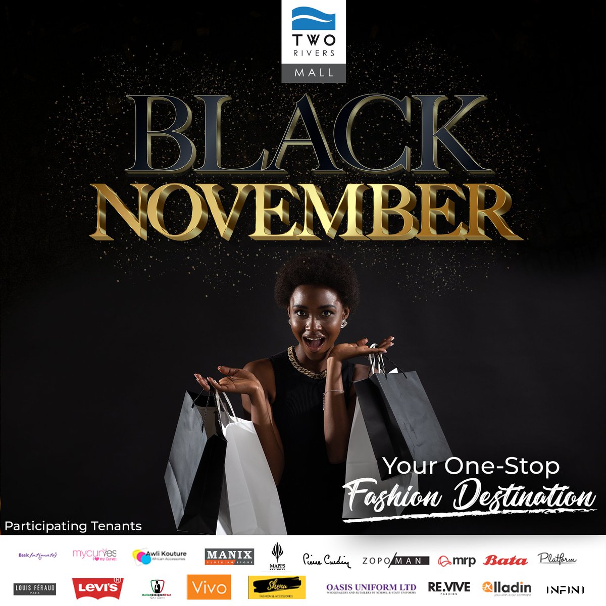 Guys its time to shop with our families and Friends at Revive on black Friday for the perfect outfits.
So much to choose from <a href="/tworivers_ke/">Two Rivers</a>  over 100 stores participating with huge deals over 50% off
Let's enjoy the Friday with #TRBlackNovember