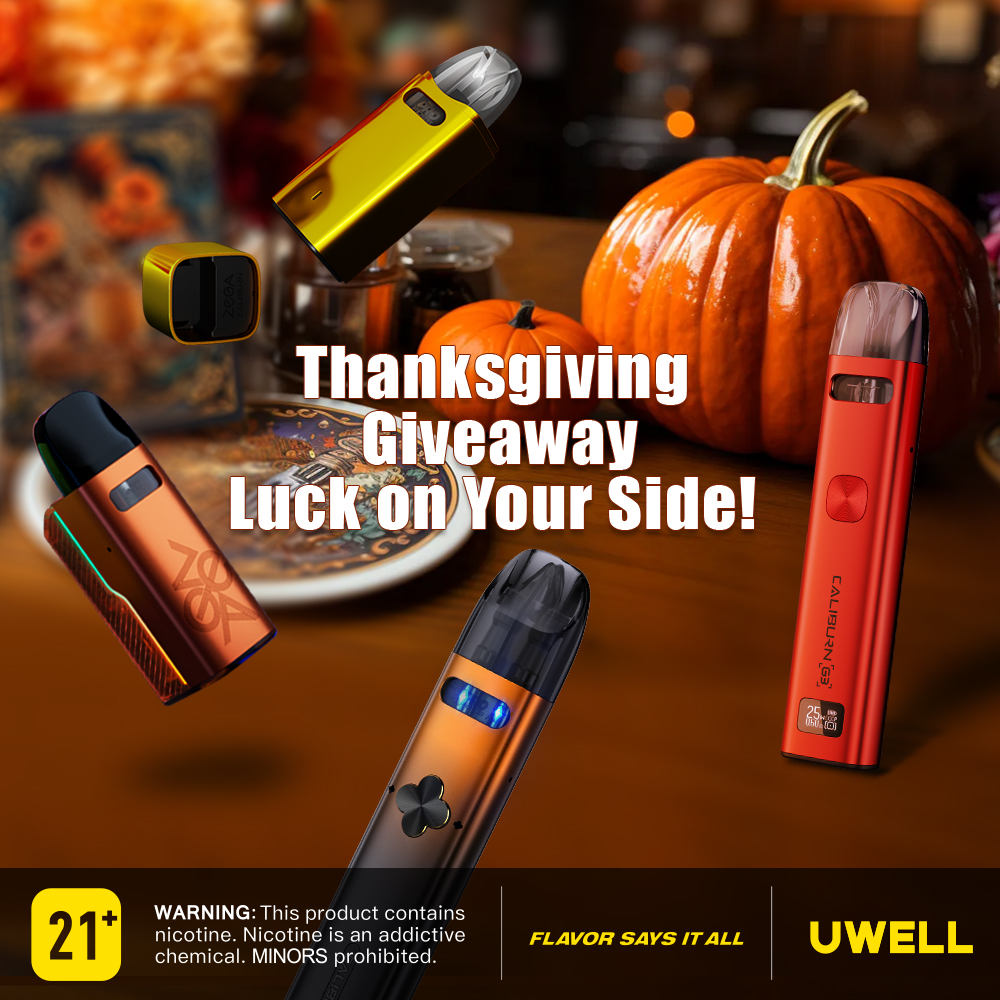 Thanksgiving Giveaway How to enter: 1️⃣ Comment below and let us know which UWELL product has become your favorite this year. 2️⃣ Tag three friends to share the chance of winning in comment Deadline: Nov 30th We will select five lucky winners and send out your favorite products!
