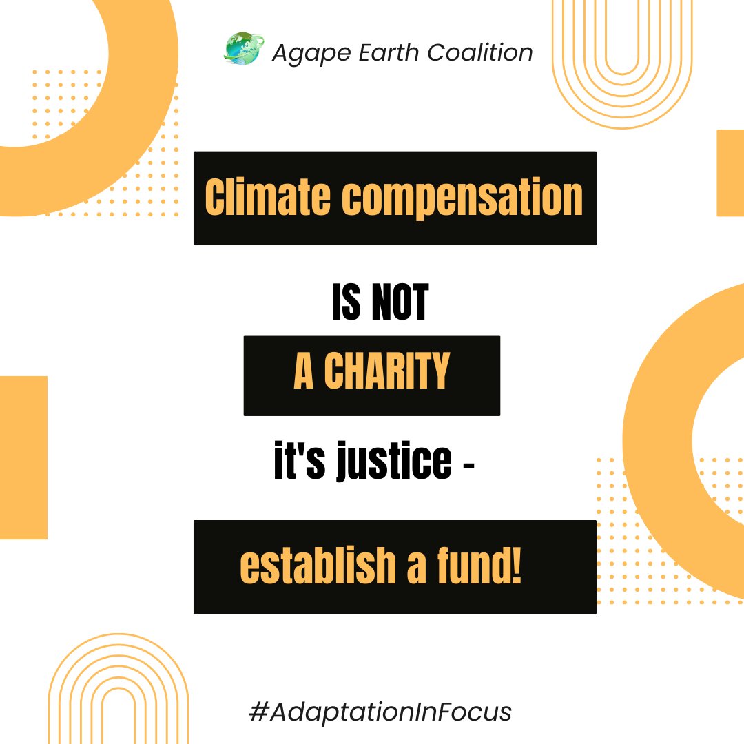 #COP28UAE 
#AgapeEarthCoalition
#AdaptationInFocus 
#OurPlanetOurClimateOurfight