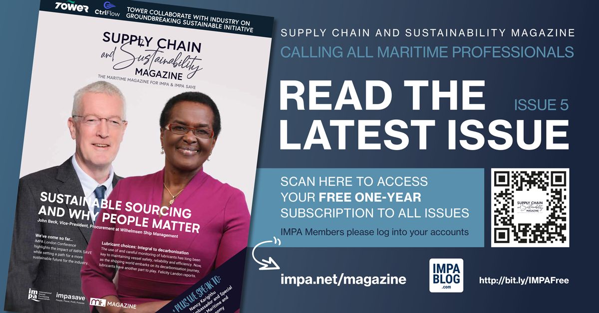 Thrilled to be featured in Issue Five of Supply Chain and Sustainability Magazine! Thanks, Felicity Landon for crafting our talk into an empowering call on women in maritime. 'Be confident, be assured, you too can dare.' 💪✨ #IMPA #WomenInMaritime 📖 Link:impa.net/magazine