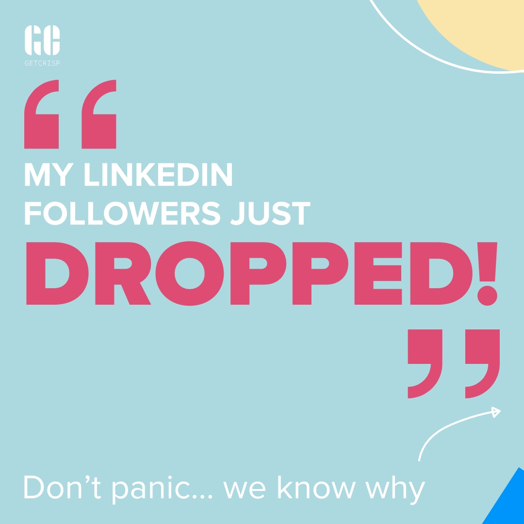 GetCrispDigital's tweet photo. Has your LinkedIn follower count recently dropped? Here's why... LinkedIn recently amended their inactive account policy: inactive, restricted and hibernating accounts will no longer be included in follower count. Chat to our team to learn more: https://t.co/i7Up01A31C https://t.co/KWiz2DHdat