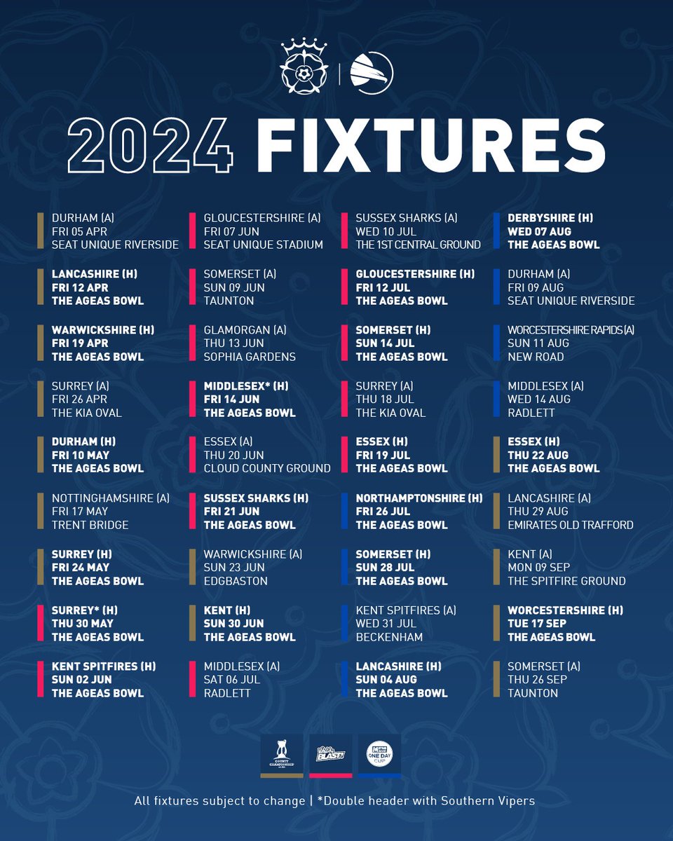 Our 2024 fixtures have been announced! 📅

#FixtureRelease