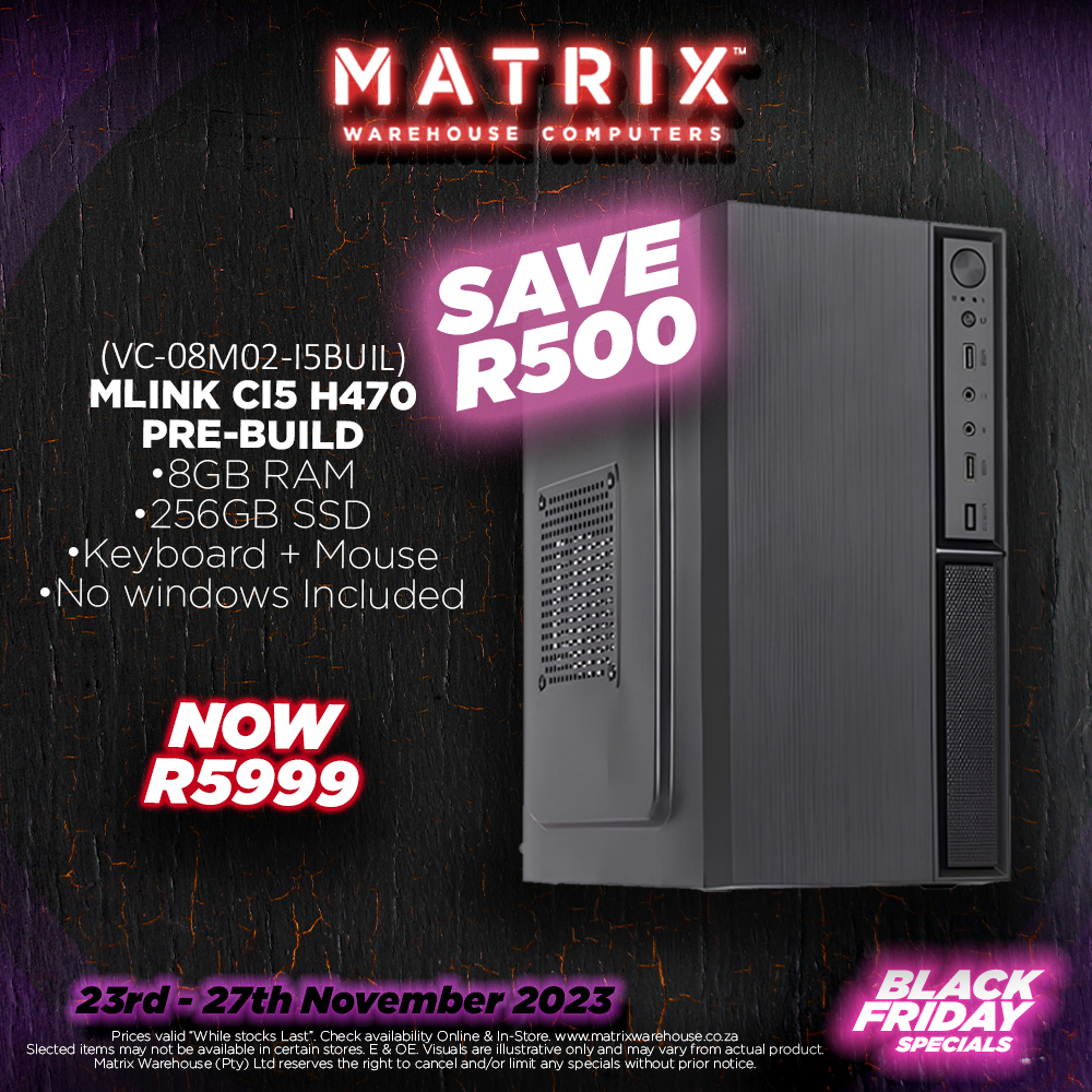 MatrixWarehouse's tweet image. BLACK FRIDAY SUPER SAVINGS START NOW!

KEEP YOUR EYES PEELED THROUGHOUT THE DAY FOR MORE AMAZING DEALS!

Find the entire promotional pamphlet over at matrixwarehouse.co.za/promotions/
.
.
.
.
.
#BlackFridayDeals #Matrixwarehouse #computertechnology #SaveBig #limitedsale #SuperSpecials
