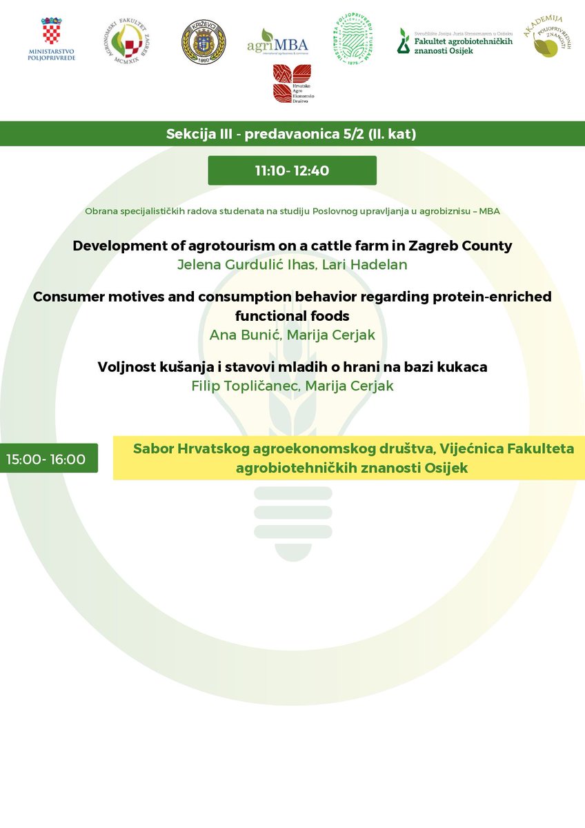 Faculty of Agrobiotechnical Sciences Osijek (@fosijek) on Twitter photo Na <a href="/FOsijek/">Faculty of Agrobiotechnical Sciences Osijek</a> se sutra (24.11.), održava 5. međunarodni znanstveno-stručni skup "Inovacije i agrobiznis-Izazovi do 2030.god".
Ove godine očekuju nas zanimljiva izlaganja o inovacijama, zelenim strategijama, ženama u poljoprivredi, te izazovima koji nas očekuju do 2030. godine. Na <a href="/FOsijek/">Faculty of Agrobiotechnical Sciences Osijek</a> se sutra (24.11.), održava 5. međunarodni znanstveno-stručni skup "Inovacije i agrobiznis-Izazovi do 2030.god".
Ove godine očekuju nas zanimljiva izlaganja o inovacijama, zelenim strategijama, ženama u poljoprivredi, te izazovima koji nas očekuju do 2030. godine.