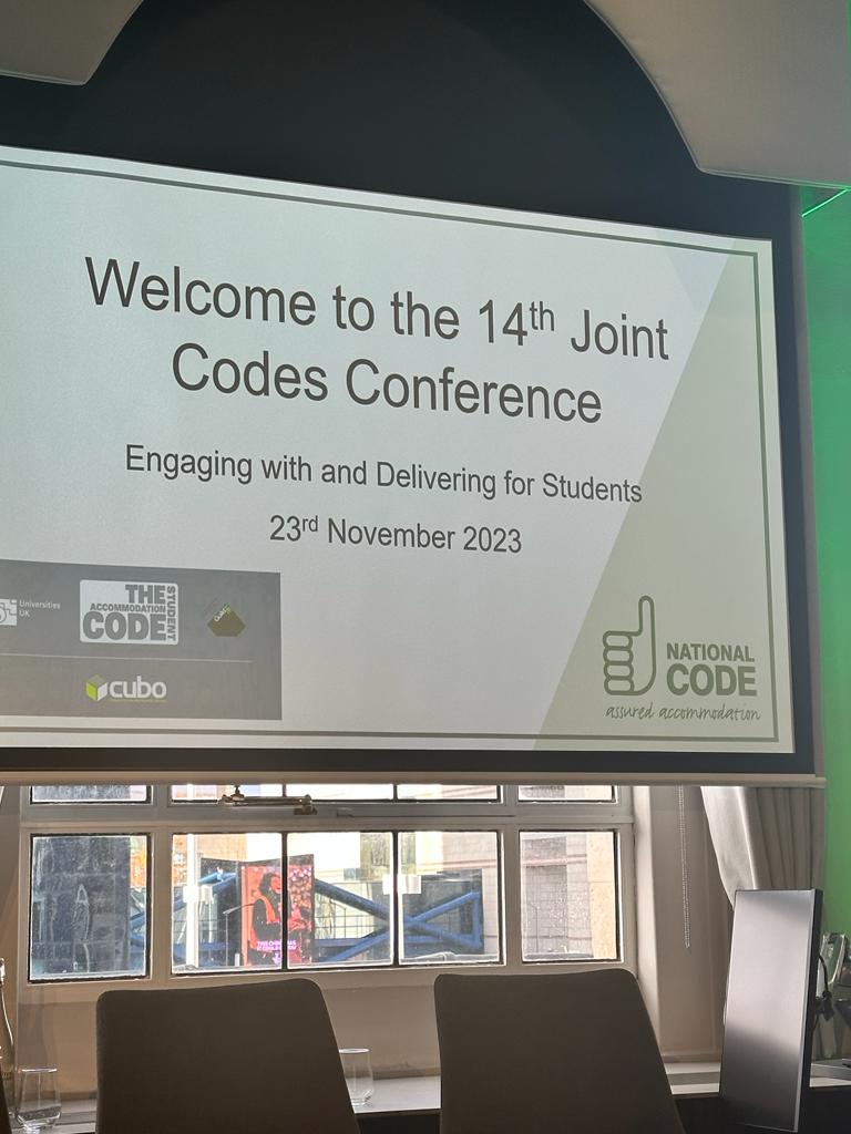 campuslifeuk's tweet photo. Morning everyone! 👋 We're at the @Unipol and @CUBO_Comms Joint Codes Conference today, speaking about #studentcommunication ! https://t.co/OaBdyRfGkf