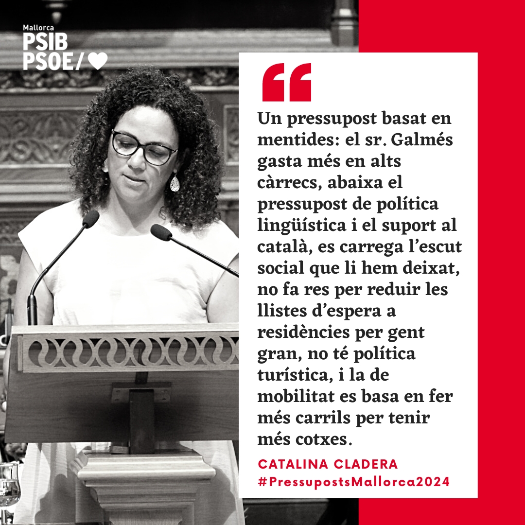 Els #PressupostsMallorca2024 estan basats en les mentides.