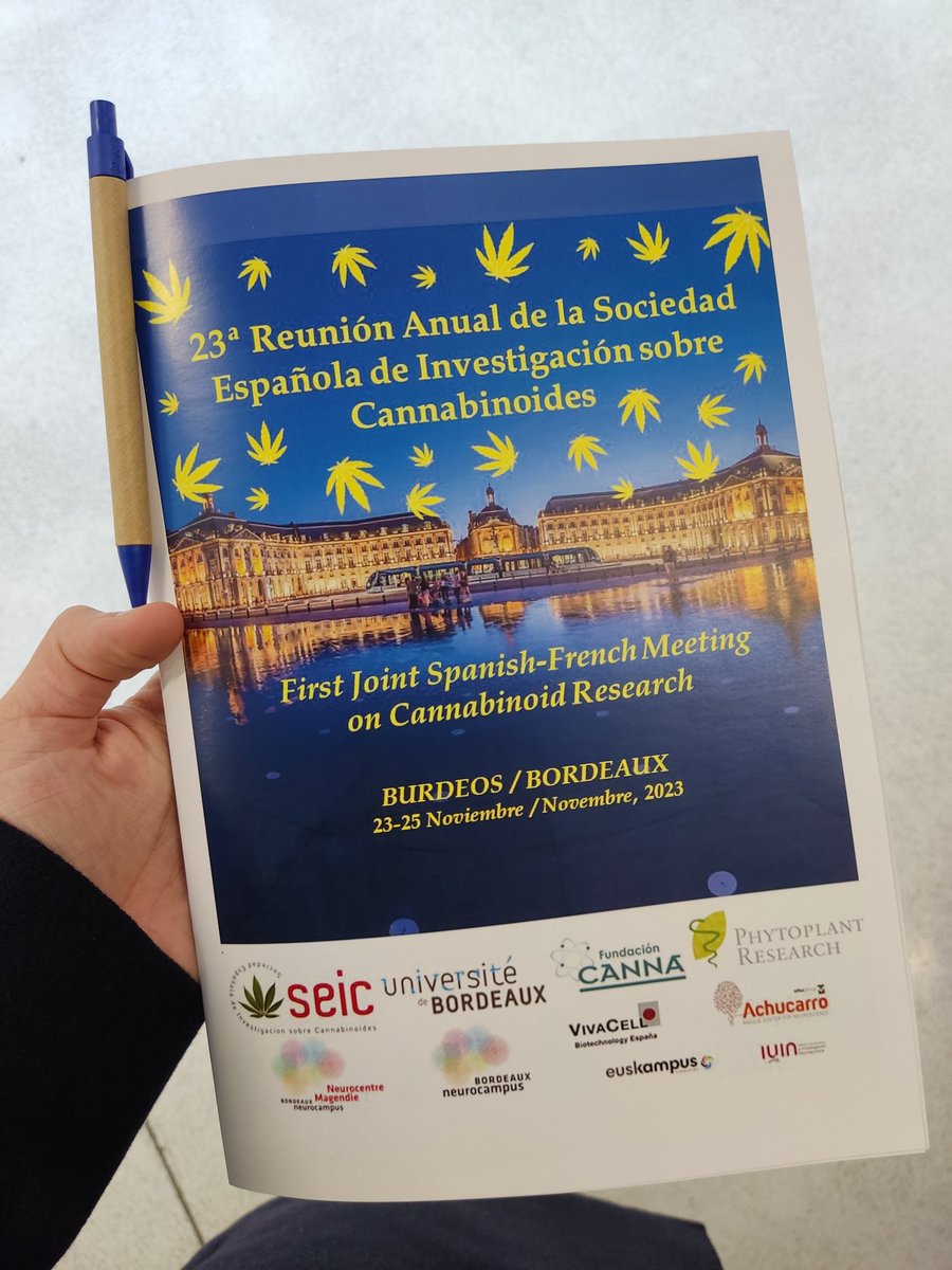 First day of the 23rd Annual Meeting of the <a href="/SEICannabinoide/">SEIC</a> and the 1st Joint Spanish-French Meeting on Cannabinoid Research at the Centre Broca Nouvelle-Aquitaine. Thrilled to share our work! Thanks for this new opportunity 🤓🧫🔬