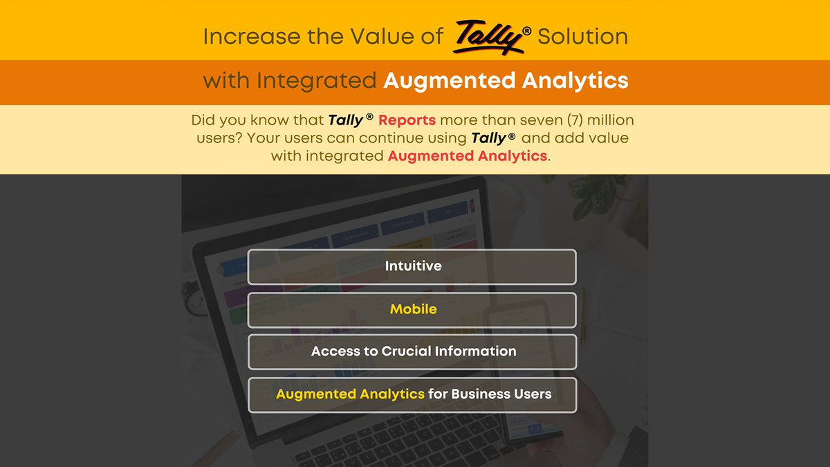Integrate SmartenApps for Tally to increase the value of the Tally solution, spot trends, reveal issues, gain insight, and adapt to change. 

bitly.ws/336VZ

#SmartenApps #SmartenAppsforTally #TallyReports #TallyBusinessIntelligence #SmartenAppsIndia #TallyIntegration