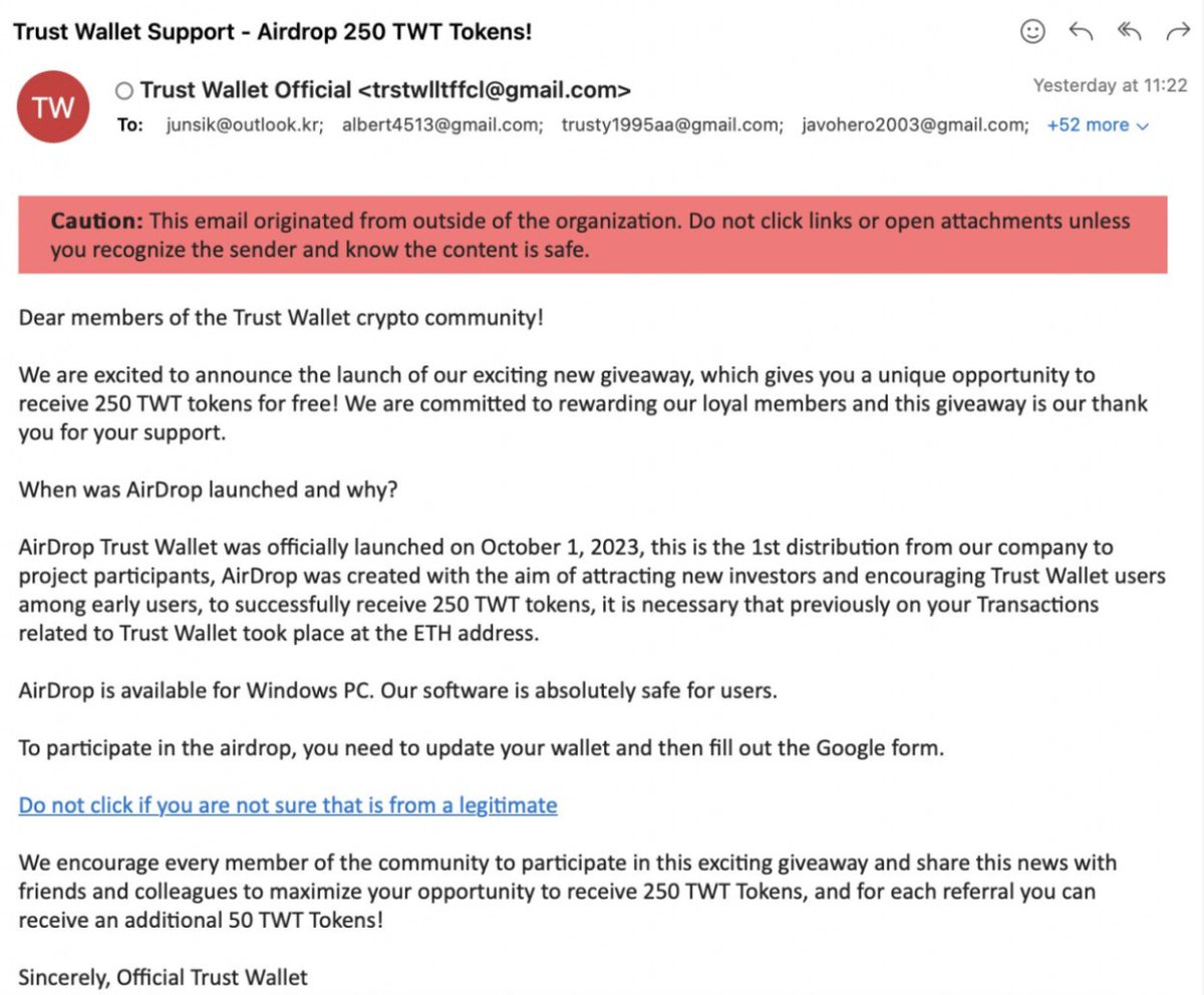 Trust Wallet tweet media