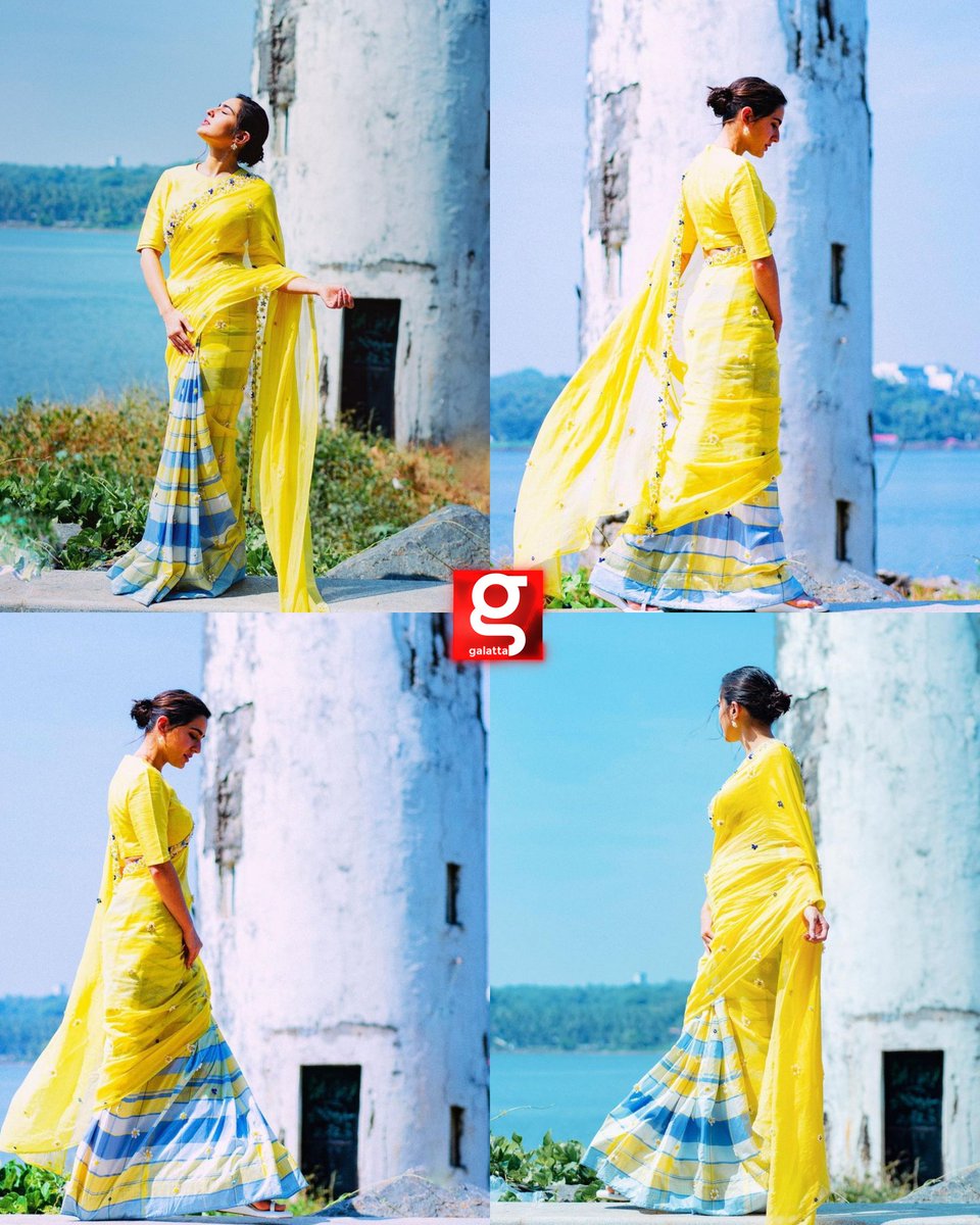 galattadotcom's tweet photo. Yellow magic unfolds: @SaraAliKhan 's saree look is a symphony of elegance and grace 💛🌸 

#SaraAliKhan #Sara #Galatta https://t.co/aXDLJsFRmM
