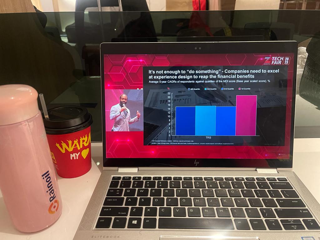 IwuezeAmarachi's tweet image. Day 2 at the #ZenithTechFair2023.

The first speaker spoke on Customer Experience. 

As a startup/business, your focus should be on customers &amp;amp; ensuring they get the best experience.

Anticipating  #Zecathon 🤭

#ZenithTechFairDay2 #letstalktech #futureforward3 #tech @ZenithBank