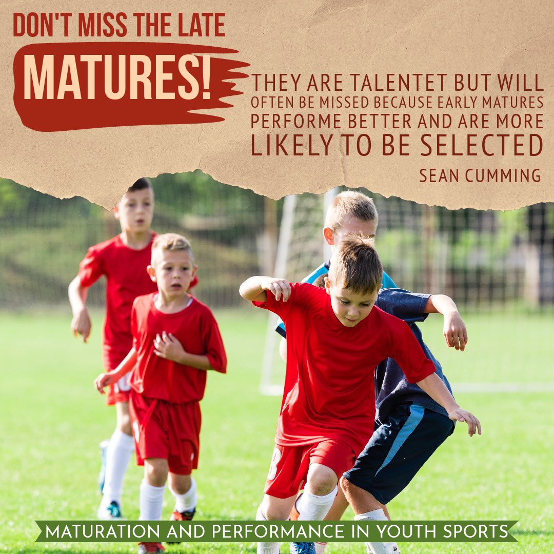 THROWBACK THURSDAY
Remember maturation when you select your athletes 📈 They all matter! <a href="/phd_sean/">Sean Cumming PhD</a> 
#tbt #maturation #sportskongres2023