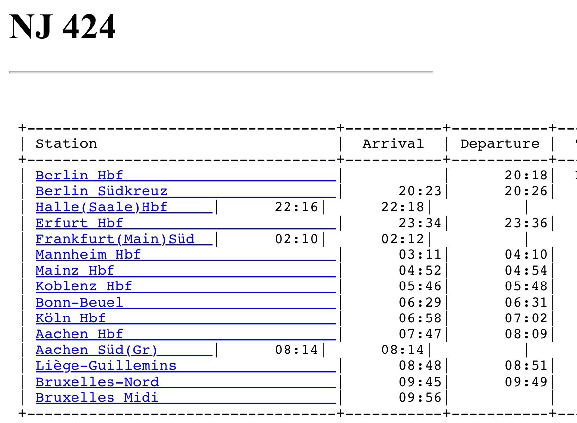 doc7austin's tweet image. The official Deutsche Bahn timetable for the inaugural ÖBB Nightjet trains:
Dec 11, NJ 40424 Berlin-Paris
Dec 11, NJ 424 Berlin-Brussels
Dec 12, NJ 40469 Paris-Berlin
Dec 12, NJ 425 Brussels-Berlin

Through Car shunting in Mannheim: 
Dec 12, 03:11 -&amp;gt; 04:20
Dec 13, 01:17 -&amp;gt; 02:21