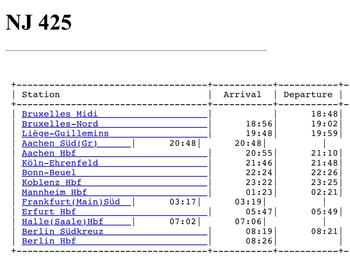 doc7austin's tweet image. The official Deutsche Bahn timetable for the inaugural ÖBB Nightjet trains:
Dec 11, NJ 40424 Berlin-Paris
Dec 11, NJ 424 Berlin-Brussels
Dec 12, NJ 40469 Paris-Berlin
Dec 12, NJ 425 Brussels-Berlin

Through Car shunting in Mannheim: 
Dec 12, 03:11 -&amp;gt; 04:20
Dec 13, 01:17 -&amp;gt; 02:21