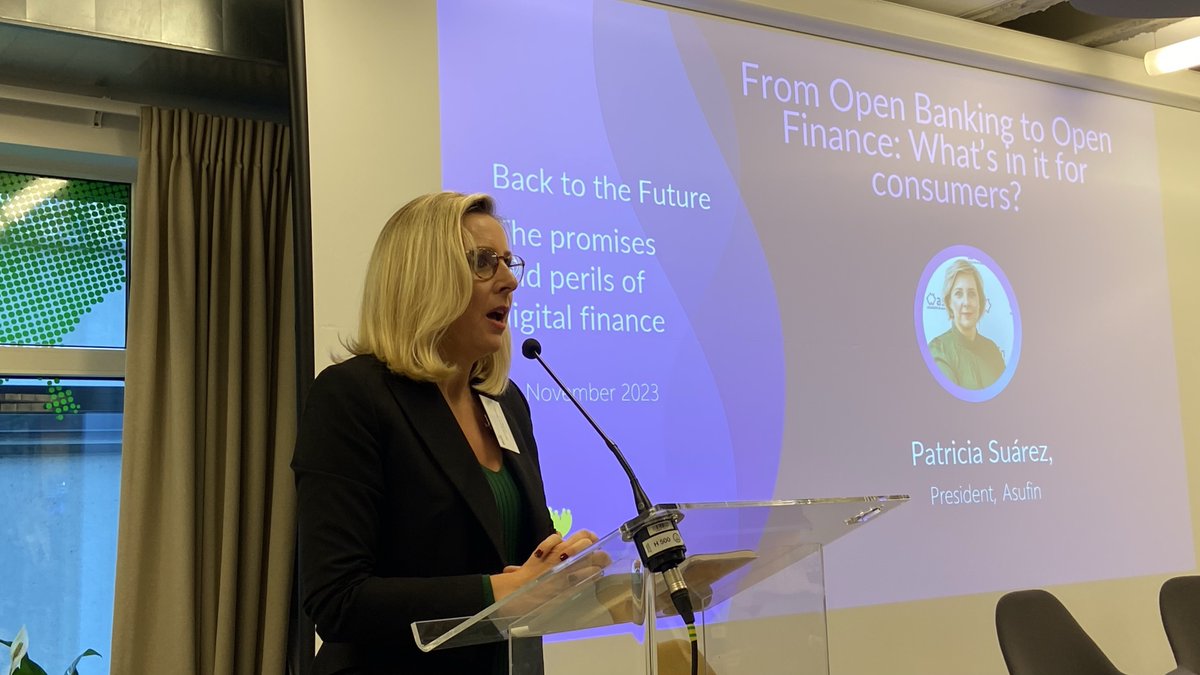Time for a consumer reality-check on Open Banking &amp; Open Finance by <a href="/WonderWomanPSR/">Wonder Woman 🐷 📺🎙️</a> from our 🇪🇸 member <a href="/asufin_/">Asufin</a>: the <a href="/EU_Commission/">European Commission</a>'s proposal, if felt as is, poses risks of discrimination, financial exclusion, and unfair commercial practices towards consumers. #DigitalFinance23