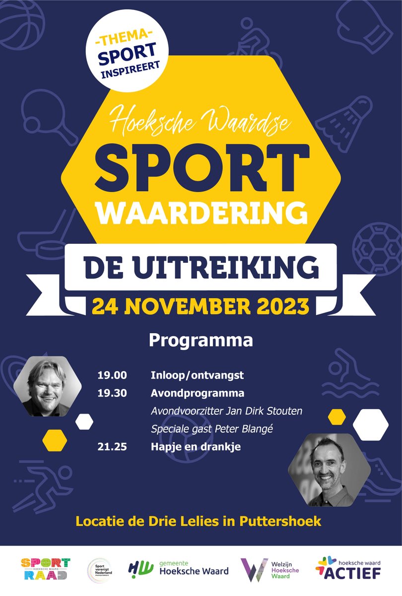 HW_Actief's tweet photo. Morgen vindt de tweede editie van de Hoeksche Waardse Sportwaardering plaats in de 'Drie Lelies' in Puttershoek. Er worden 5 prijzen uitgereikt in 4 verschillende categorieën.

De avond wordt gepresenteerd door Jan Dirk Stouten. Opgeven kan via: https://t.co/QSrYi0RQZY
#HWSW2023 https://t.co/EuDeWQqfPY