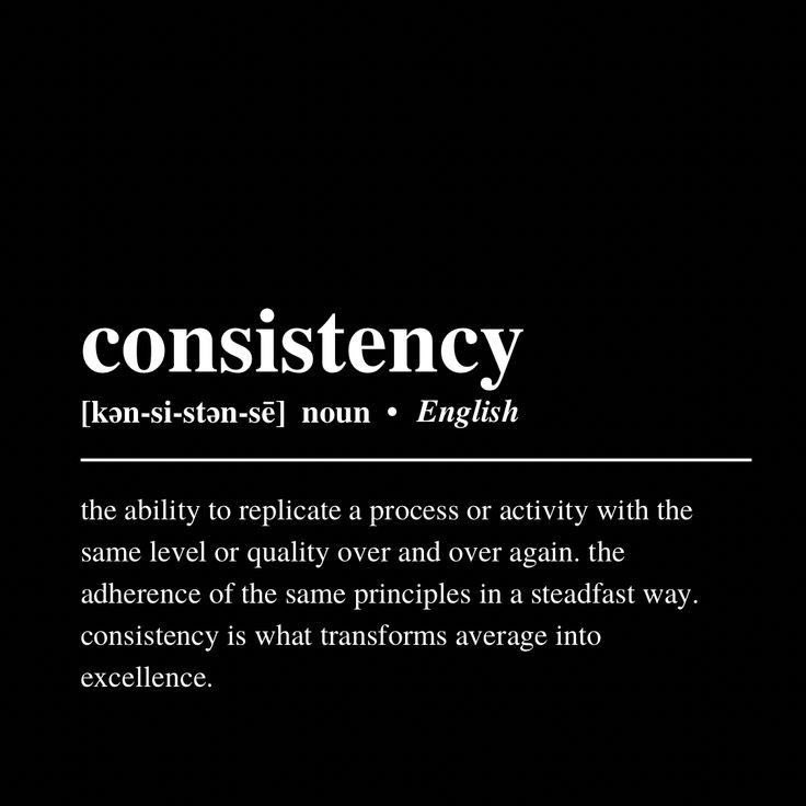 There’s no magic; it’s called consistency. 
And it is one of the best gifts we can give to ourselves