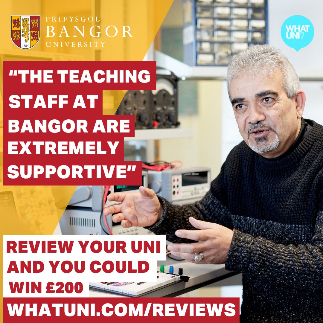 📝 One of the many positive reviews left by Bangor students on the teaching staff at #BangorUniversity. ❤️ Love Bangor? Review Bangor University for the WhatUni? Student Choice Awards ➡️ bit.ly/ReviewBangorWh… #WhatUni #WUSCA