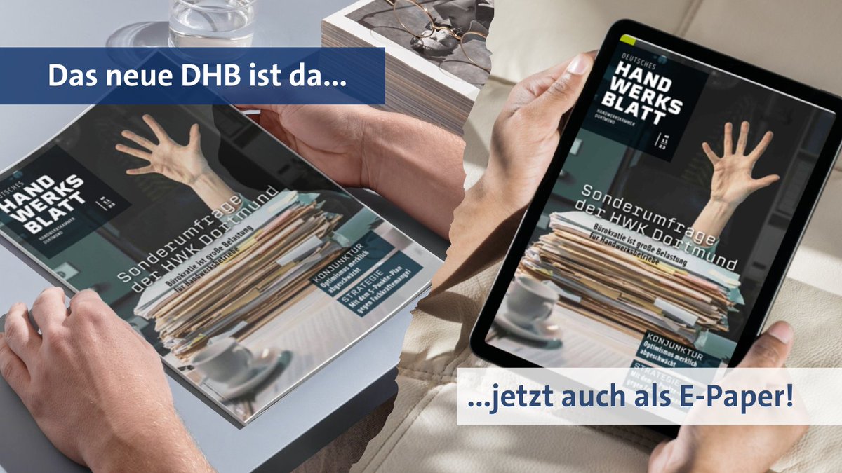 Schon unser neues DHB gelesen? Jetzt auch bequem über E-Paper abrufbar und digital überall zu lesen! Hier entlang: hwk-do.de/wp-content/upl…