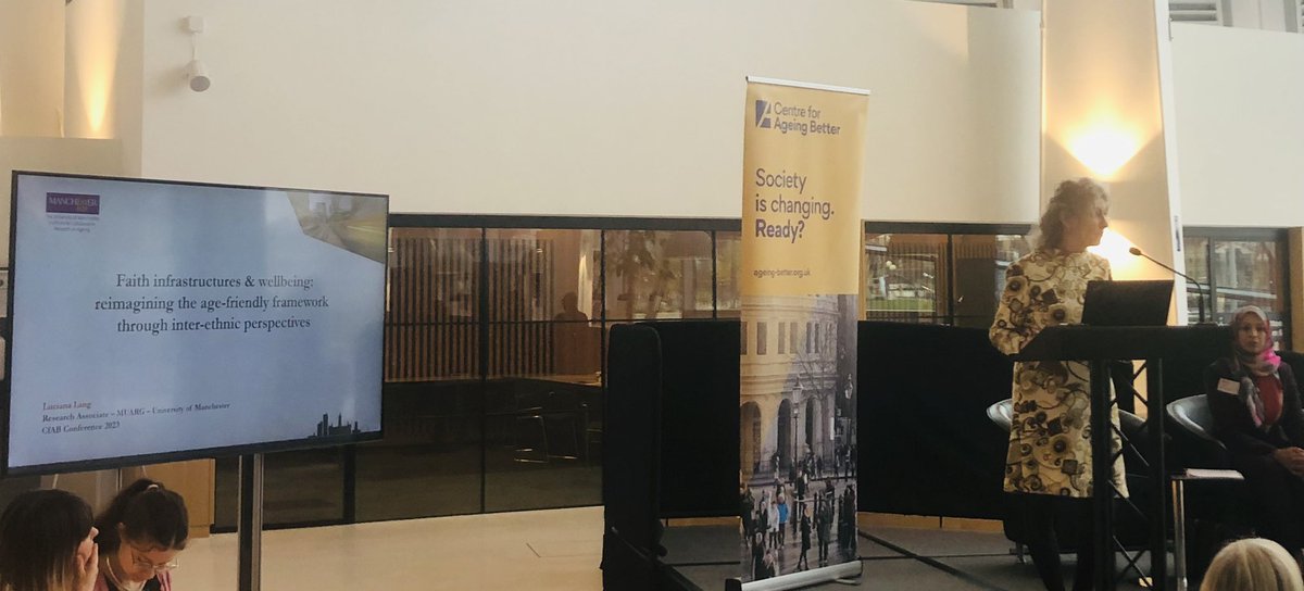 Age-friendly Mcr (@mcc_afmteam) on Twitter photo Great to hear Dr <a href="/lutilang/">Luciana Lang</a> <a href="/MICRA_Ageing/">MICRA Ageing Network</a> <a href="/muarg/">Mu'hd Arg</a> presenting initial findings of partnership work with #AgeFriendlyMcr thinking about faith, faith spaces & #AgeFriendly. Important links to #wellbeing #HealthyAgeing & #SocialInfrastructure at #AgeFriendly Conference <a href="/Ageing_Better/">Ageing Better</a> Great to hear Dr <a href="/lutilang/">Luciana Lang</a> <a href="/MICRA_Ageing/">MICRA Ageing Network</a> <a href="/muarg/">Mu'hd Arg</a> presenting initial findings of partnership work with #AgeFriendlyMcr thinking about faith, faith spaces & #AgeFriendly. Important links to #wellbeing #HealthyAgeing & #SocialInfrastructure at #AgeFriendly Conference <a href="/Ageing_Better/">Ageing Better</a>