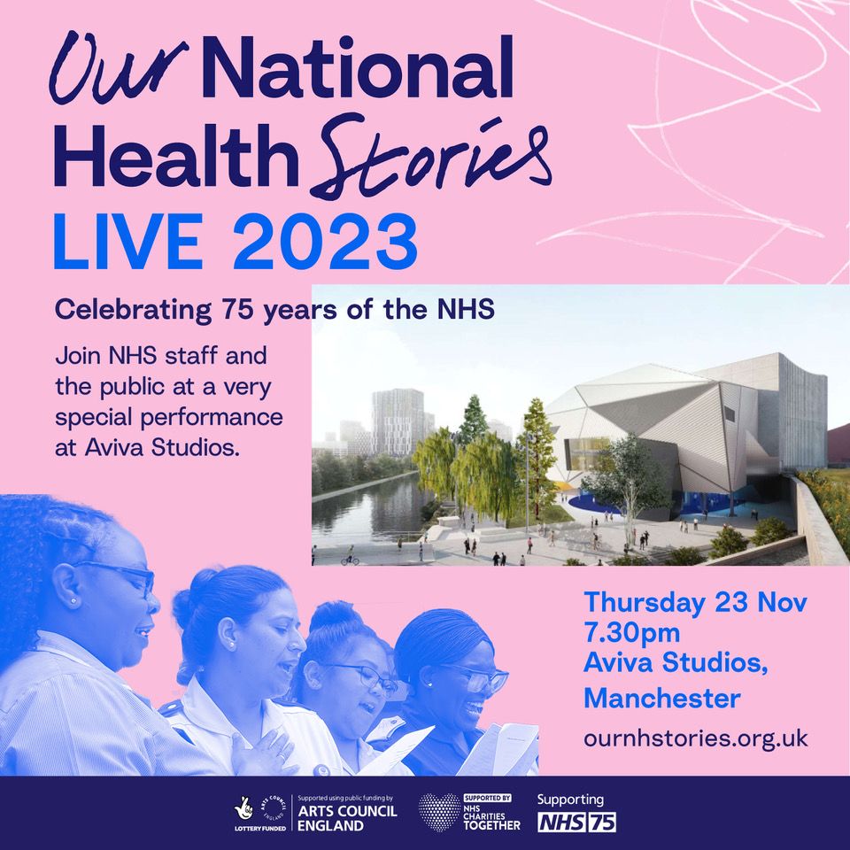 @ourNHstories 🕢 7.30pm: Live performance in Manchester - Don't miss this unique one-off performance honoring the voices of the NHS on its 75th anniversary, directed by Kwame Kwei-Armah, Young Vic’s Artistic Director. 🎭 Both events will be streamed live here: buff.ly/3uoQheH