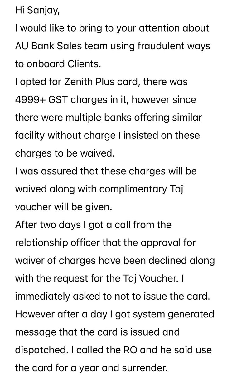 kunal___jaiswal's tweet photo. @aubankindia Fraud/AU Bank https://t.co/GkQnF3xBvF