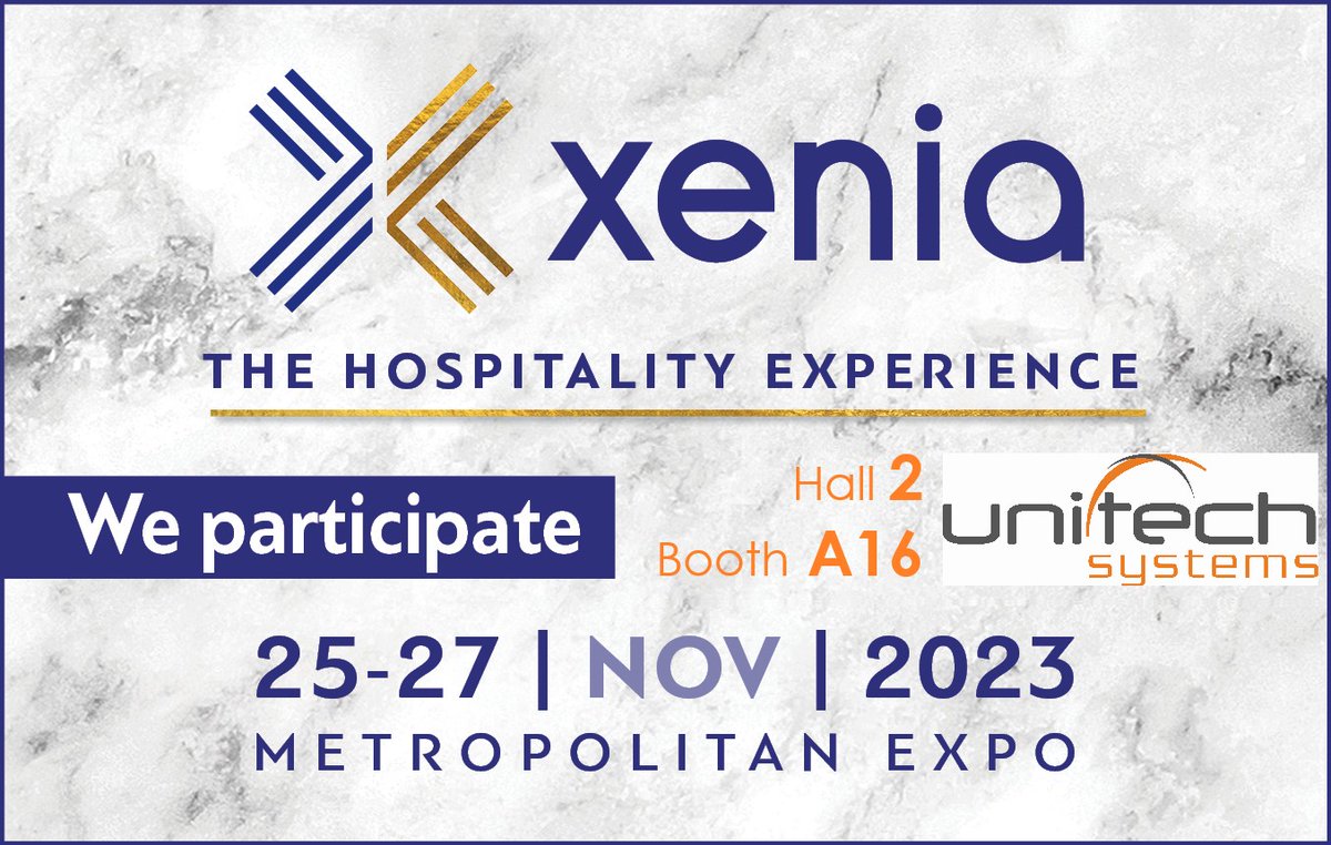 Unitech_Systems's tweet image. Unitech Systems participates proudly at XENIA 2023! 
It would be an honor for us to invite you to visit the company stand at Hall 2  booth A16.
Use the link below to get your free-entrance invitation code: unitech-systems.gr/blog