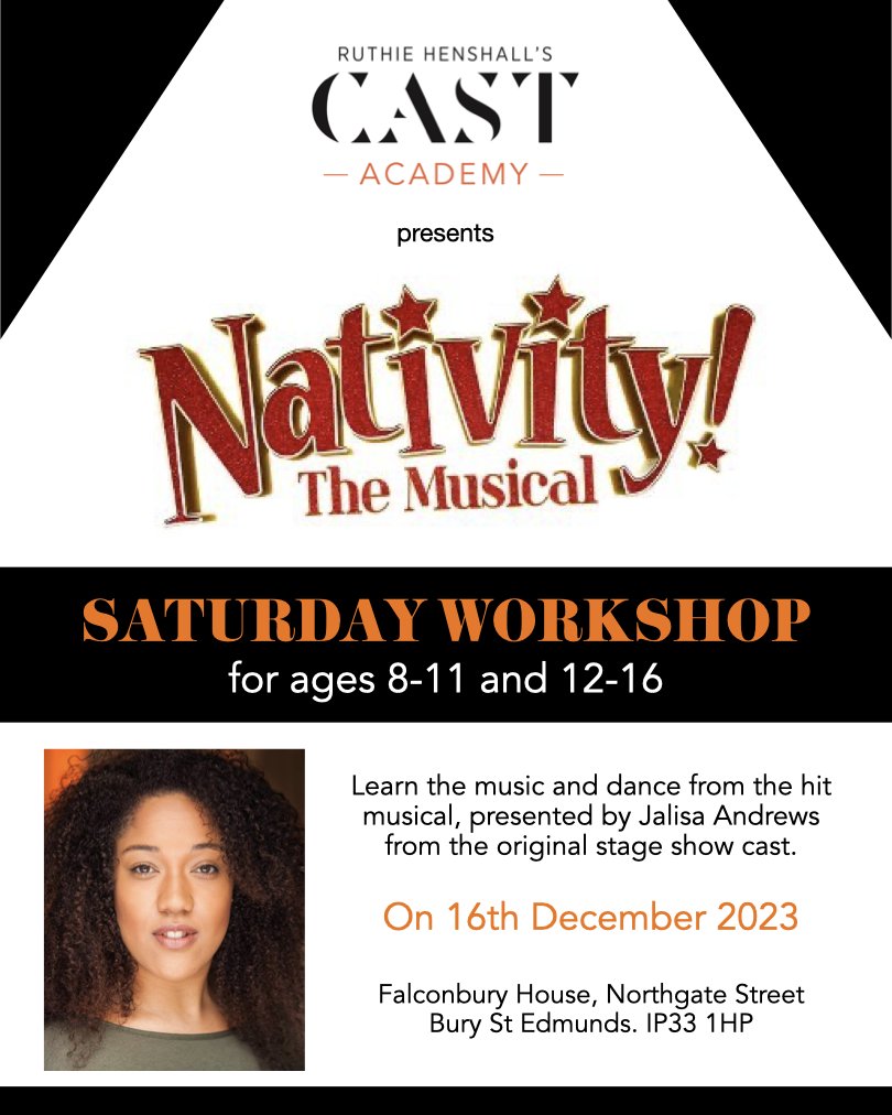 RHCast are excited to announce the RHCast Academy for budding performers aged 8 - 16. We kick off with a series of workshops led by industry pro's. To get into the Christmas spirit the first of these is 'Nativity the Musical' led by Jalisa Andrews ticketsource.co.uk/whats-on?q=RHc…