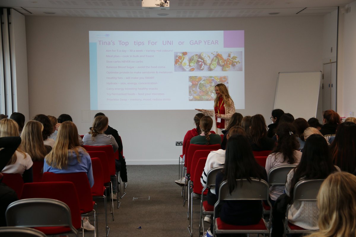 LEHSchool's tweet photo. Thank you to @_nutritionguru Tina Lond-Caulk who gave a great presentation to our U6 yesterday about how they can support their nutrition and wellbeing in the run up to their A levels as well as when they start living away from home for the first time. #LEHSixthForm #LEHSchool https://t.co/8rrVrbOztb