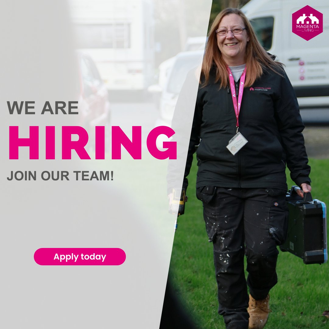 Magenta Living (@magentalive) on Twitter photo 📢WE’RE HIRING📢
Check out our latest #JobOpportunities 👀
🛠️Multi-Skilled Electrician (Voids, 6 Months FTC)
careers.magentaliving.org.uk/vacancies/87/m…
📝Technical Supervisor (Voids)
careers.magentaliving.org.uk/vacancies/82/t…
🪚Multi-Skilled Joiner (Voids Fixed-Term Contract)
careers.magentaliving.org.uk/vacancies/80/m… 📢WE’RE HIRING📢
Check out our latest #JobOpportunities 👀
🛠️Multi-Skilled Electrician (Voids, 6 Months FTC)
careers.magentaliving.org.uk/vacancies/87/m…
📝Technical Supervisor (Voids)
careers.magentaliving.org.uk/vacancies/82/t…
🪚Multi-Skilled Joiner (Voids Fixed-Term Contract)
careers.magentaliving.org.uk/vacancies/80/m…