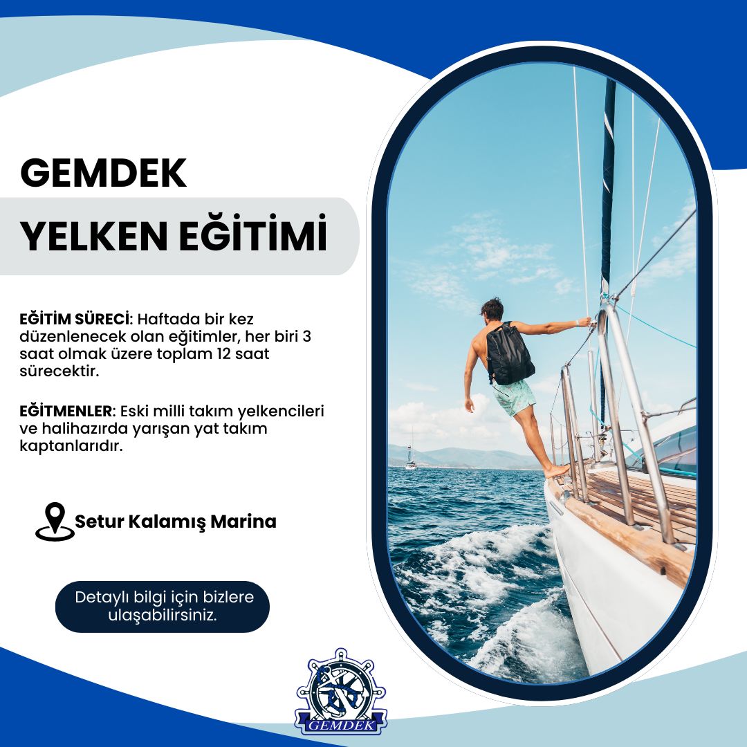 ytugemdek's tweet photo. GEMDEK olarak eğitimlerimiz devam ediyor. Yelken eğitimi hakkında detaylı bilgi ve başvuru formu için bizlere sosyal medya hesaplarımızdan ulaşabilirsiniz. ⚓ https://t.co/WsLMw3Ixjn