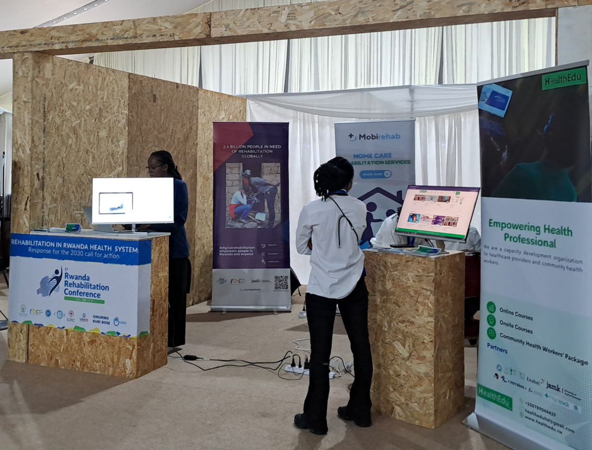 KareMur's tweet photo. Also @JAMK_fi joining the 1st ever Rwanda Rehabilitation Conference 2023. To make #Rehab2030 possible, innovation and #digitalrehabilitation are needed to increase access to rehabilitation services says Dr. David K Tumusiime from @Uni_Rwanda  in his keynote. https://t.co/HdtjKAf2aI