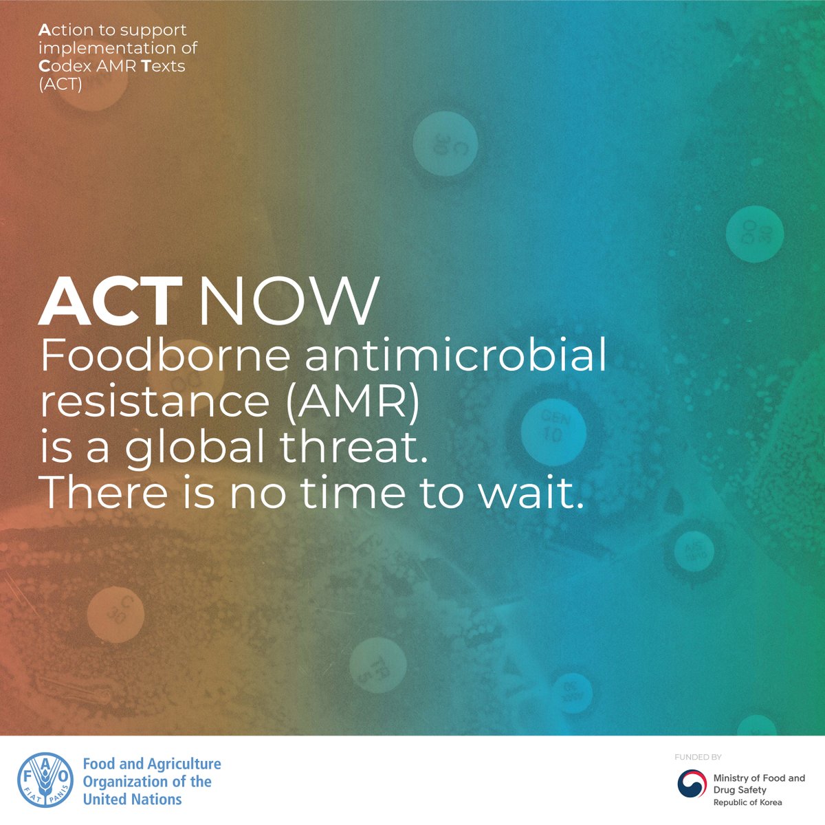Foodborne #antimicrobialresistance #AMR is a global threat. There is no time to wait. ACT now. What can you do? #AMRCodexTexts bit.ly/3rczb2s