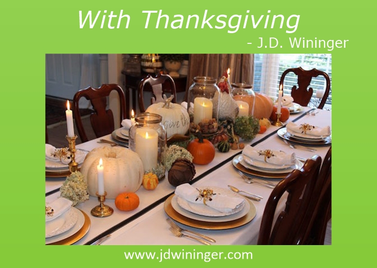 JD_Wininger's tweet photo. Happy Thanksgiving friends and readers!
Am unplugging today to focus on praising God and sharing with family. God's blessings everyone. #MuchToBeThankfulFor #CrossDubya https://t.co/3l4m72Zfyk
