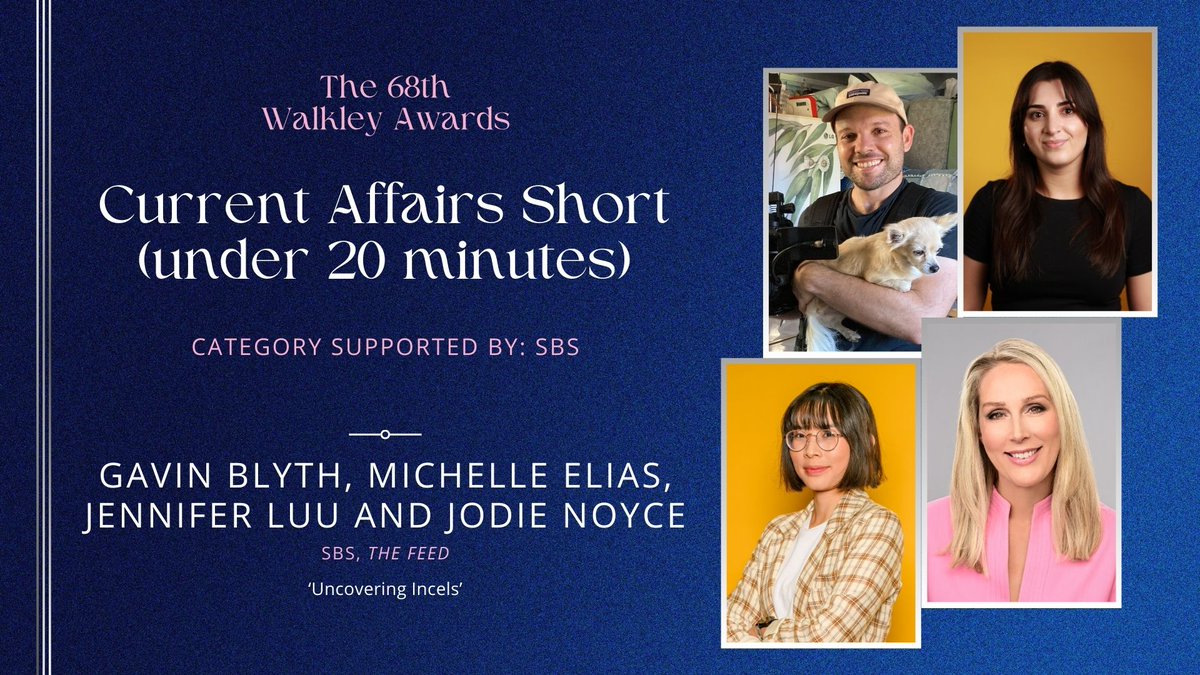 The winners for Current Affairs Short (under 20 minutes), supported by <a href="/SBS/">SBS Australia</a>, are: Gavin Blyth, <a href="/michelle_lias/">Michelle Elias</a>, <a href="/jenniferluu_/">Jennifer Luu</a>, <a href="/Jodie_Noyce/">Jodie Noyce</a>, SBS,  <a href="/TheFeedSBS/">The Feed SBS</a>. #walkleys