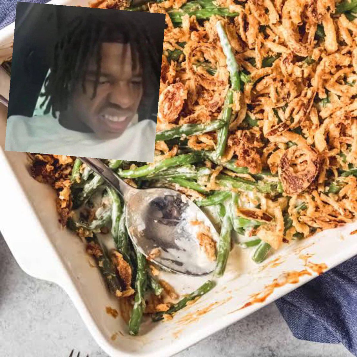 My honest reaction to seeing this casserole on thanksgiving