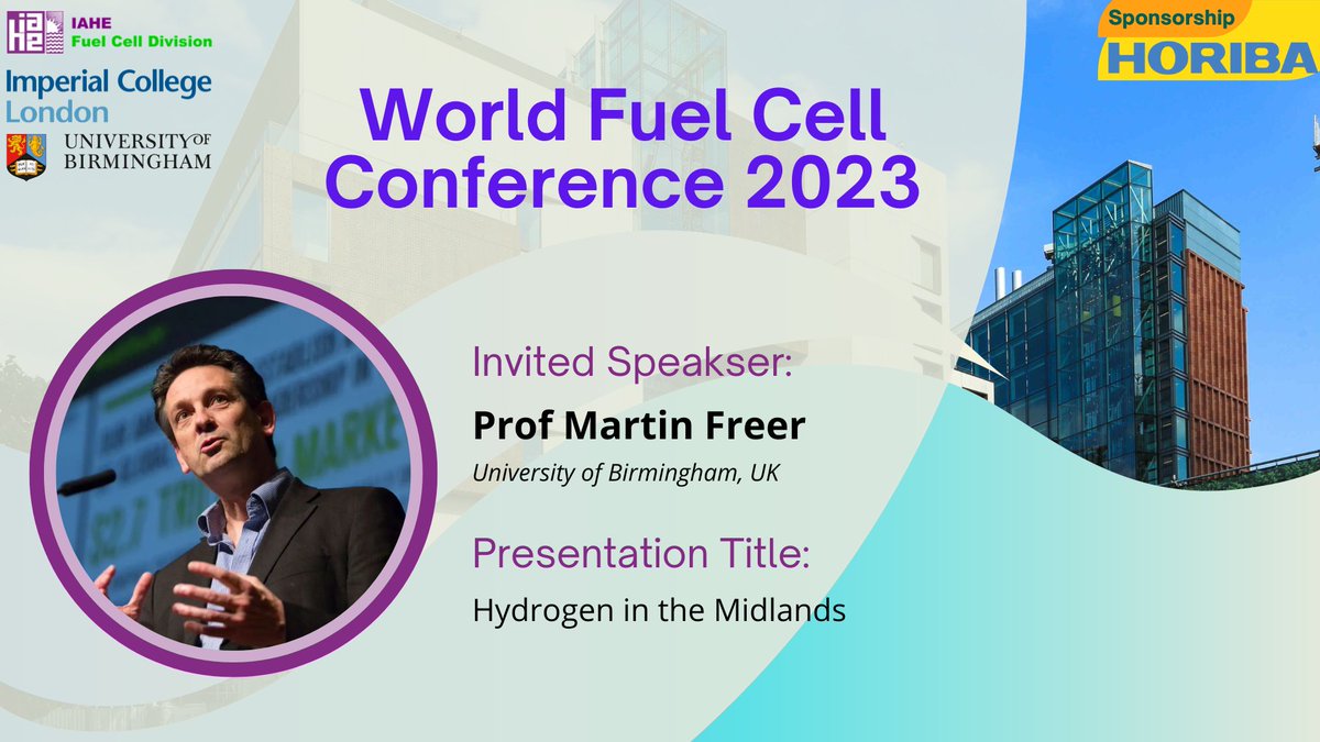 World Fuel Cell Conference 2023 (@wfcc23) on Twitter photo 🌟 Thrilling announcement! 🚀 Don't miss Prof Martin Freer from <a href="/unibirmingham/">Uni of Birmingham</a>, one of our keynote speakers at #WFCC23. He'll explore Midlands projects on hydrogen transport, heating, industry decarbonization, and strategic insights shaping the future of hydrogen. ⚡️ #Hydrogen 🌟 Thrilling announcement! 🚀 Don't miss Prof Martin Freer from <a href="/unibirmingham/">Uni of Birmingham</a>, one of our keynote speakers at #WFCC23. He'll explore Midlands projects on hydrogen transport, heating, industry decarbonization, and strategic insights shaping the future of hydrogen. ⚡️ #Hydrogen
