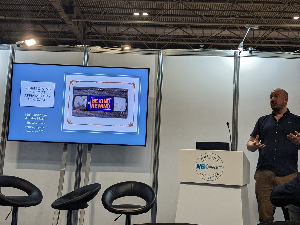 ChrisMartey's tweet photo. GP @GilesHazan opens his session this morning alongside @neiljlangridge,
'Re-imagining the MDT approach to #MSK care'
#MSKConference @TherapyExpo https://t.co/ctXZVHXyMV
