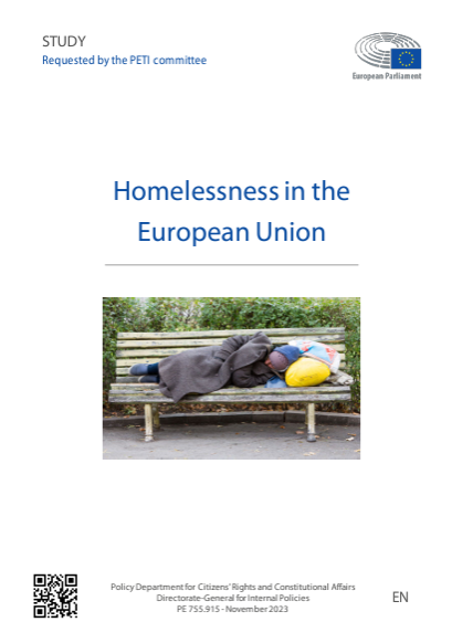 Commissioned study that will serve as basis for discussion can b found here👇. Pity of stereotypical picture on the cover. Certainly not the choice of the excellent author Prof Eoin O Sullivan... Homelessness is more than rough sleeping! @EP_ThinkTank europarl.europa.eu/RegData/etudes…