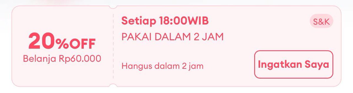 berburusales's tweet photo. Flash Vocher Lazada
⏰ 18:00 wib

Diskon 20% minbel Rp15.000
https://t.co/e9ghd5IE5h https://t.co/avzwR3NxIi