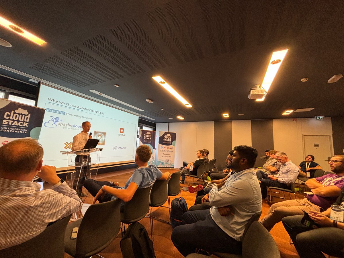 RohitYadavCloud's tweet image. Hosting Head at weSystems, Stephan talks about why they chose @CloudStack over Openstack #CSCollab2023