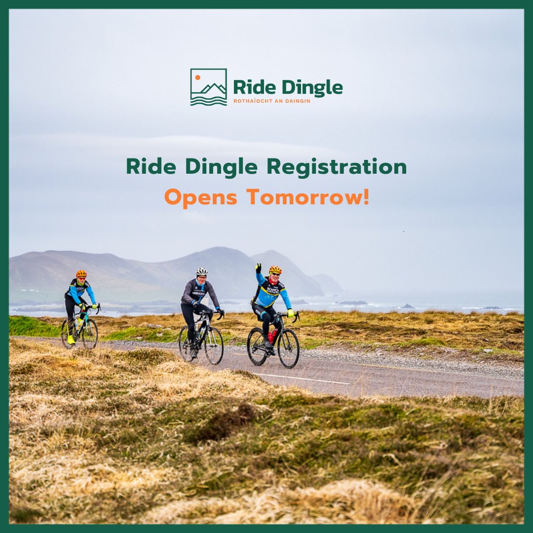 🚴Ride Dingle 2024 registration opens tomorrow - Fri 24 Nov at 10am! 🚴Remember to act fast - this event sells out every year!👊
ridedingle.com

#ridedingle #registration2024 #cycle #coastalcycle