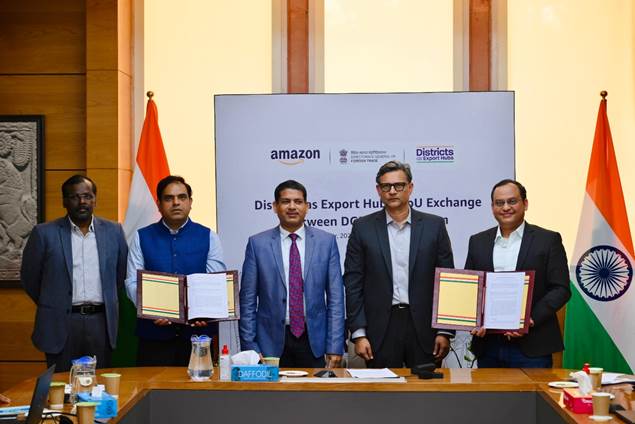 .@CimGOI to collaborate with e-commerce companies to promote exports from districts Districts as Export Hubs initiative to help MSMEs leverage e-commerce platforms DGFT signs MoU with Amazon for capacity building for MSMEs in identified districts Read here:…