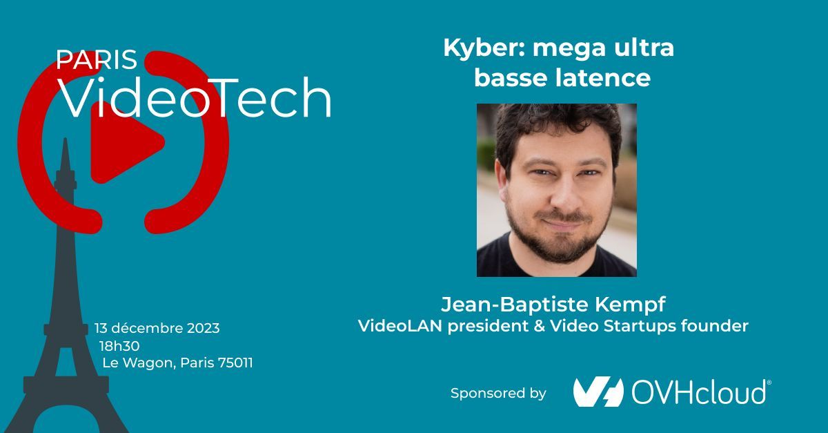 Comment obtenir de la "mega ultra basse latence" ?
Jean-Baptiste Kempf, <a href="/videolan/">VideoLAN</a> President, viendra nous l'expliquer au travers de son nouveau projet "Kyber" 🙌

Rendez-vous le mercredi 13 décembre pour l'édition #23 de PVT: buff.ly/3ugoAED