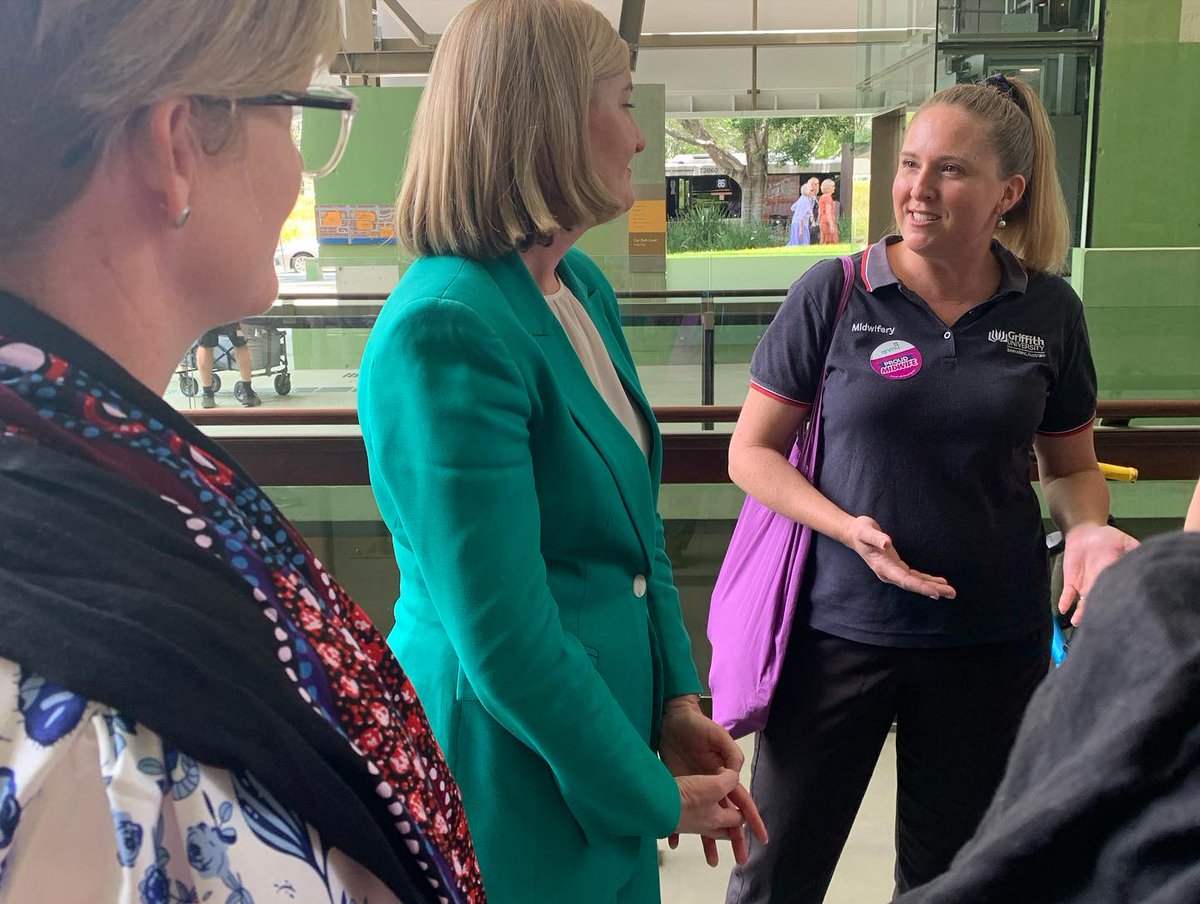 GriffithMidwife's tweet photo. We are so excited about @ShannonFentiman announcement today of publicly funded homebirth in Qld and taking the time to hear from Griffith midwifery students and staff. Many thanks to @JocelynToohill and others for your tireless advocay. https://t.co/MnksdOTauF