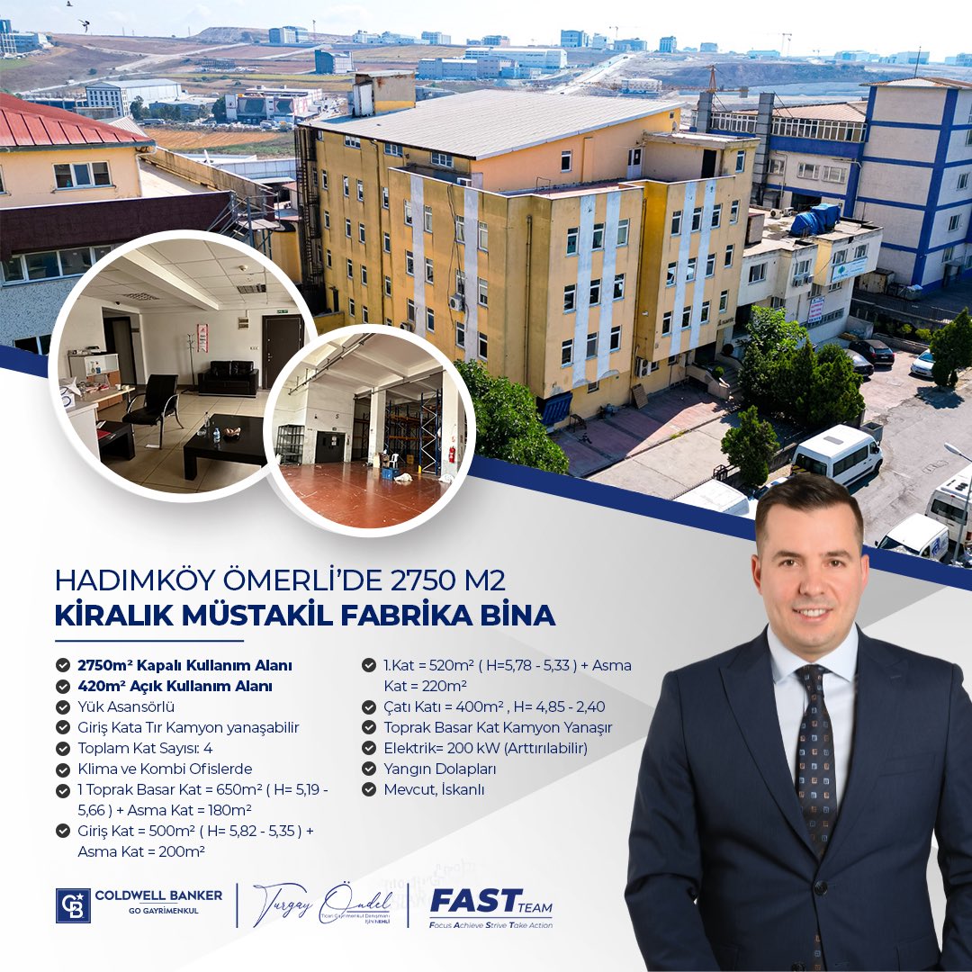 Kiralık Müstakil Fabrika

2.750m² Kapalı Kullanım Alanı

420m² Açık Kullanım Alanı

Detaylı Bilgi ve Sunum için Arayınız!

Turgay ÖNDEL

0532 315 69 85

#işininehli #fastteam #ticarigayrimenkul #plaza #coldwellbanker #beylikdüzü #gayrimenkul #gayrimenkuldanışmanı
