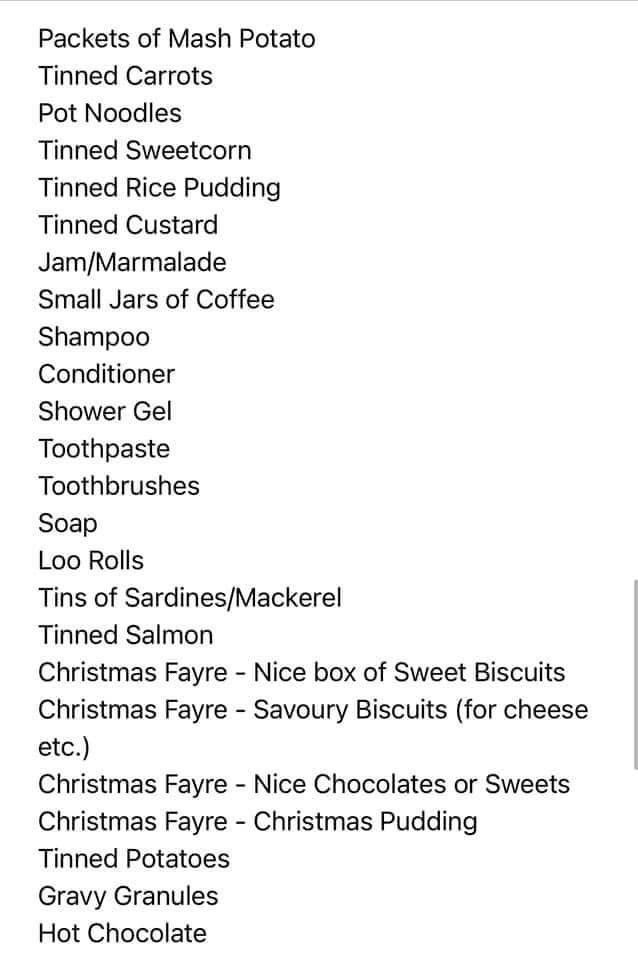 Loopysutton's tweet image. Are you doing a Reverse Advent this year? Don’t forget our Foodbank Donation point at #CoopBarmouth! Here’s a list of items you could donate along with a couple of Christmas Treats for those in need! #ItsWhatWeDo @erin_omahony @Debcoopmemb @coopuk #CommunitySpirit 🎄🎅🏼❤️