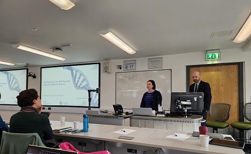 Fantastic to hear from our new #Genetics & #Genomics theme lead Professors Emma Baple & @carolinefwright at our @uniofexeHLS event about the life-changing research happening across our partnership @RoyalDevonNHS @SWGLH & attended by over 100 people!