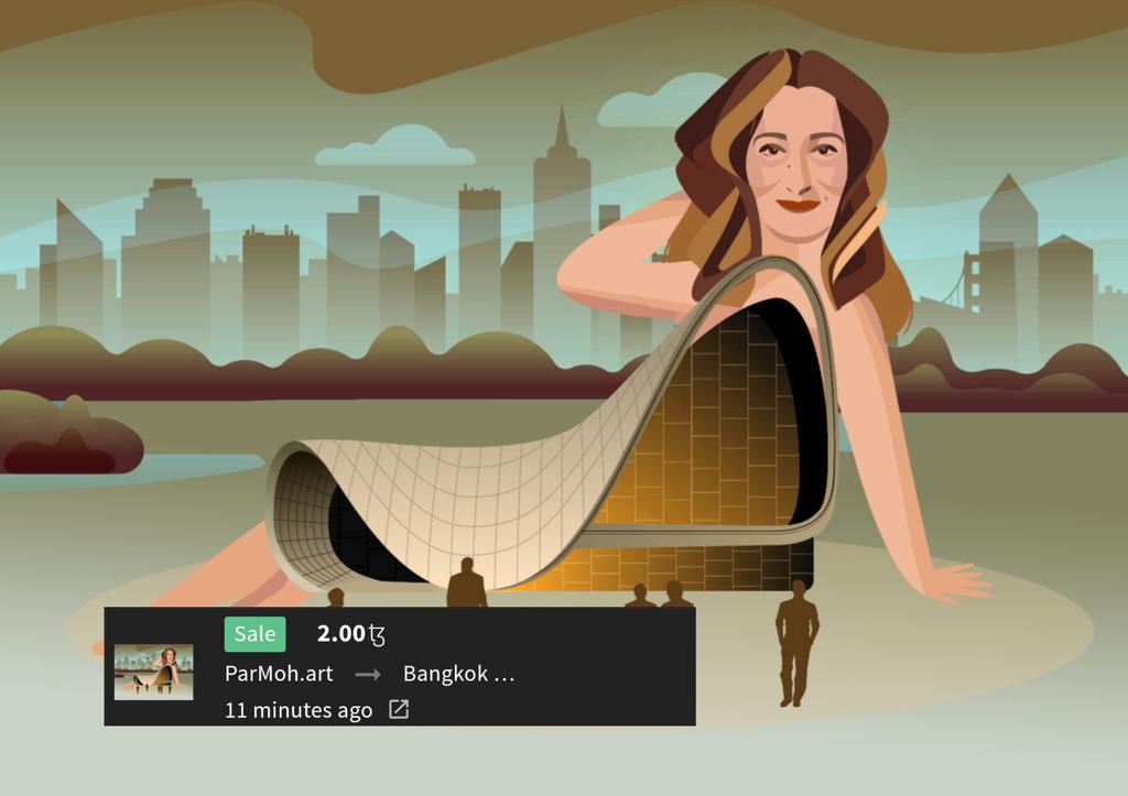 ‼️SOLD‼️

my dear friend
<a href="/SHA256isTRUTH/">Bangkok Mike</a>
It is an honor for me that you chose my work.
😍🙏
 thank you so much❤

💠Queen of the curve 💠
"A Tribute to Zaha Hadid"

price : 2 XTZ
2/5 available on <a href="/objktcom/">objkt</a>

🔗objkt.com/asset/KT1P9Asg…
#nftcollectors #ZahaHadid
#tezosArts